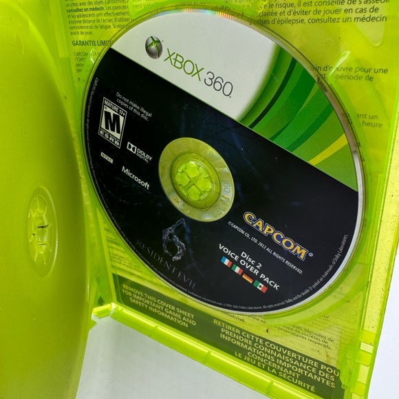 Resident Evil 6 for Xbox 360 by - Green Case - Picture 3 of 4